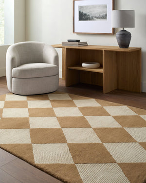 Livabliss Isaac Hand Tufted Wool Accent Rug Art Deco Geometric Pattern for Entryway or Bedroom Tan, Ivory' 8' x 10' VVIS2300-810