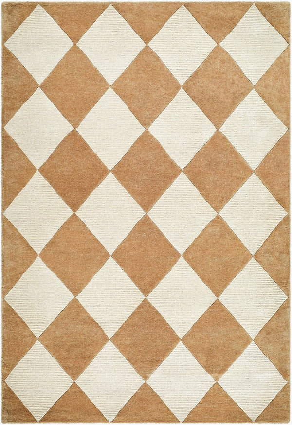 Livabliss Isaac Hand Tufted Wool Accent Rug Art Deco Geometric Pattern for Entryway or Bedroom Tan, Ivory' 8' x 10' VVIS2300-810