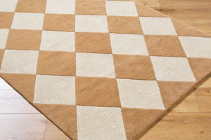 Livabliss Isaac Hand Tufted Wool Accent Rug Art Deco Geometric Pattern for Entryway or Bedroom Tan, Ivory' 8' x 10' VVIS2300-810