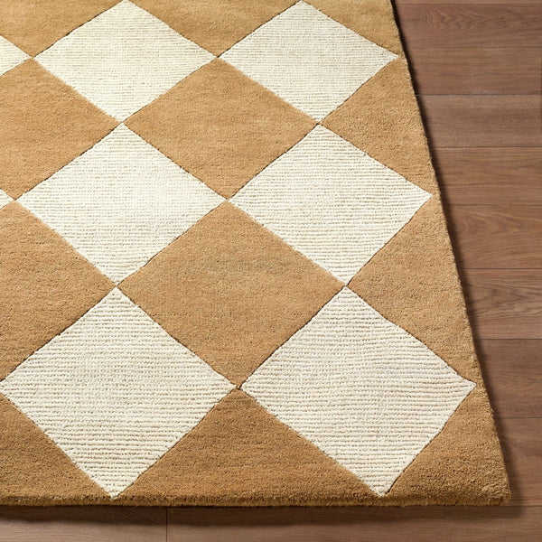 Livabliss Isaac Hand Tufted Wool Accent Rug Art Deco Geometric Pattern for Entryway or Bedroom Tan, Ivory' 8' x 10' VVIS2300-810