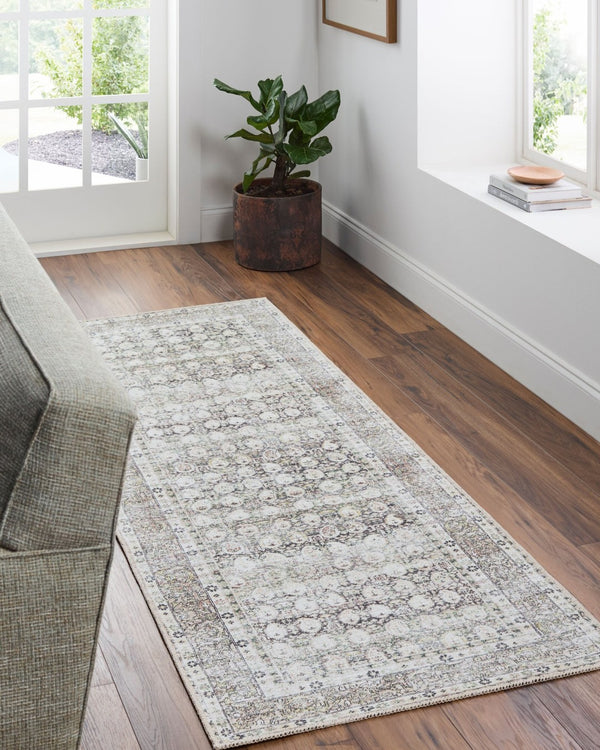 Livabliss Lorelai Flatweave Runner Antique Distressed Traditional Pattern for Hallway Entryway Dark Brown, Cre 8'10" x 12' VVLO2300-81012