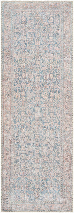 Livabliss Lorelai Flatweave Polyester Rug Distressed Medallion Pattern for Entryway or Bath Deep Teal, Tan 2' x 2'11" VVLO2301-2211