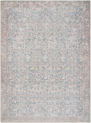 Livabliss Lorelai Flatweave Polyester Rug Distressed Medallion Pattern for Entryway or Bath Deep Teal, Tan 8'10" x 12' VVLO2301-81012