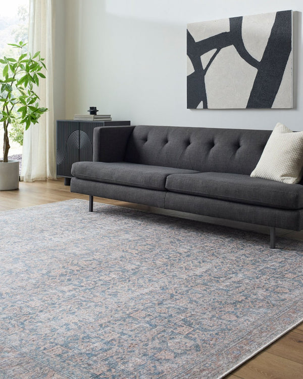 Livabliss Lorelai Flatweave Polyester Rug Distressed Medallion Pattern for Entryway or Bath Deep Teal, Tan 8'10" x 12' VVLO2301-81012