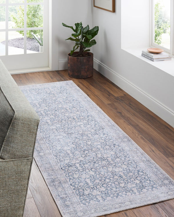 Livabliss Lorelai Distressed Oriental Area Rug Machine Woven Polyester Vintage Style Accent Light Beige, Pe 2'7" x 7'10" VVLO2304-27710
