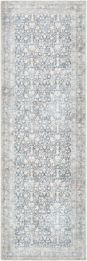 Livabliss Lorelai Distressed Oriental Area Rug Machine Woven Polyester Vintage Style Accent Light Beige, Pe 2'7" x 7'10" VVLO2304-27710