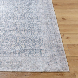 Livabliss Lorelai Distressed Oriental Area Rug Machine Woven Polyester Vintage Style Accent Light Beige, Pe 5'3" x 7' VVLO2304-537