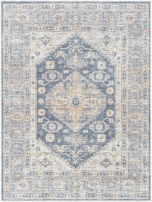 Livabliss Lorelai Medallion Polyester Woven Rug with Traditional Border for Entryway Decor Black, Light Be 8'10" x 12' VVLO2306-81012