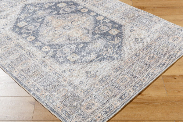 Livabliss Lorelai Medallion Polyester Woven Rug with Traditional Border for Entryway Decor Black, Light Be 8'10" x 12' VVLO2306-81012