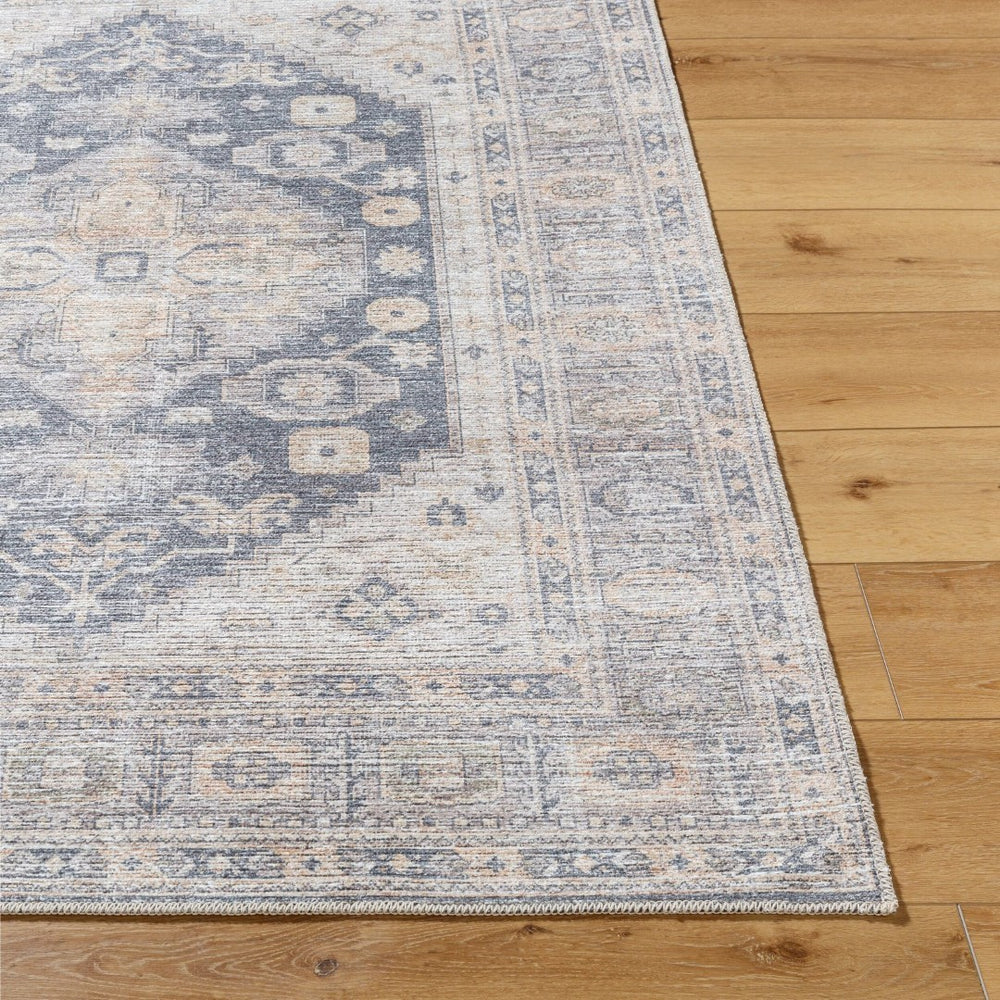 Livabliss Lorelai Medallion Polyester Woven Rug with Traditional Border for Entryway Decor Black, Light Be 8'10" x 12' VVLO2306-81012
