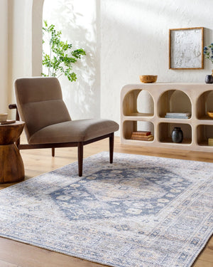 Livabliss Lorelai Medallion Polyester Woven Rug with Traditional Border for Entryway Decor Black, Light Be 8'10" x 12' VVLO2306-81012