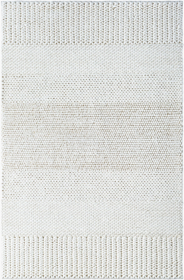 Surya Mae Handmade 2' X 3' Wool Rug - Elegant Monocolor Cream, Durable Comfort, Perfect For Any Space! Ivory Wool Vvma2300-912