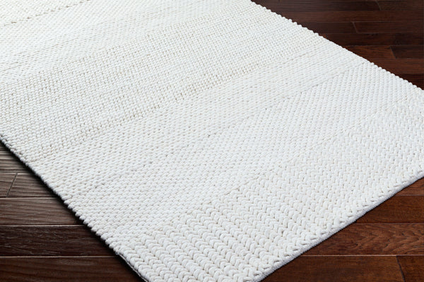 Surya Mae Handmade 2' X 3' Wool Rug - Elegant Monocolor Cream, Durable Comfort, Perfect For Any Space! Ivory Wool Vvma2300-912
