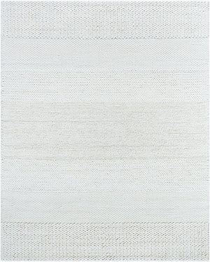 Livabliss Mae Handmade Wool Accent Rug Banded Texture Cream Tonal Weave for Bedroom Hallway Ivory, Sandston 8' x 10' VVMA2300-810