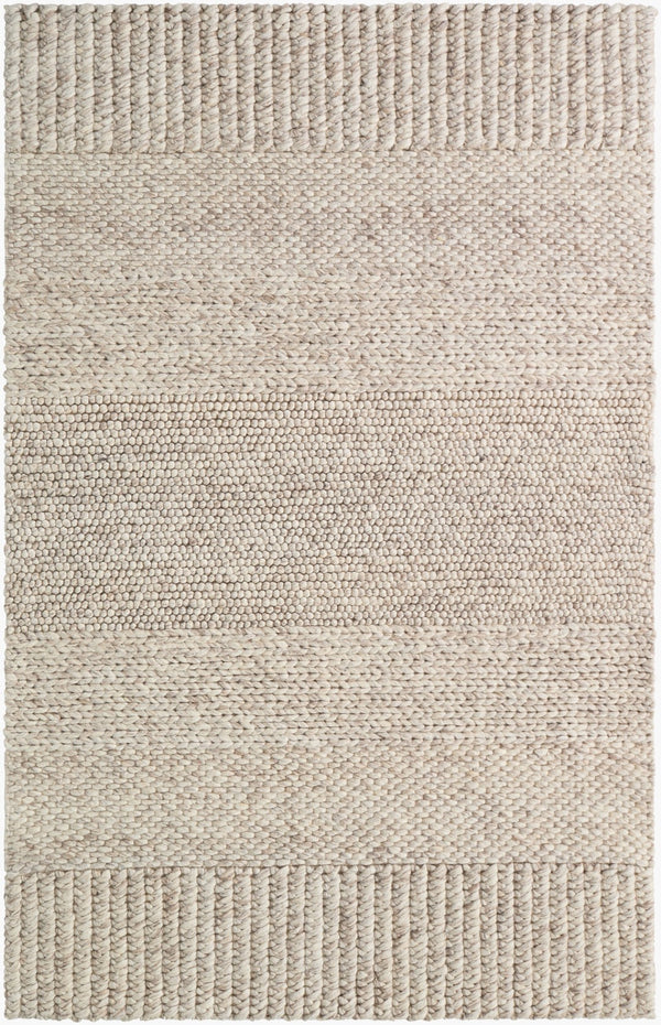 Surya Mae Handmade 2' X 3' Wool Rug - Elegant Monocolor Cream, Durable Comfort, Perfect For Any Space! Beige Wool Vvma2301-23