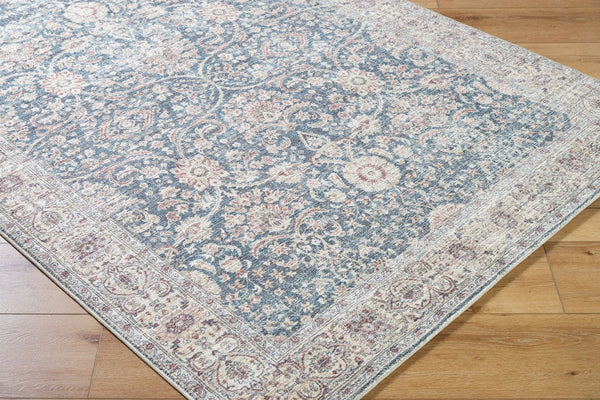 Livabliss Mary Distressed Filigreed Turkish Woven Polyester Rug with Fringe for Entryways Black, Light Be 3'10" x 5'7" VVMR2300-31057