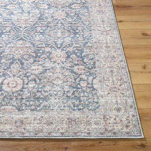 Livabliss Mary Distressed Filigreed Turkish Woven Polyester Rug with Fringe for Entryways Black, Light Be 3'10" x 5'7" VVMR2300-31057