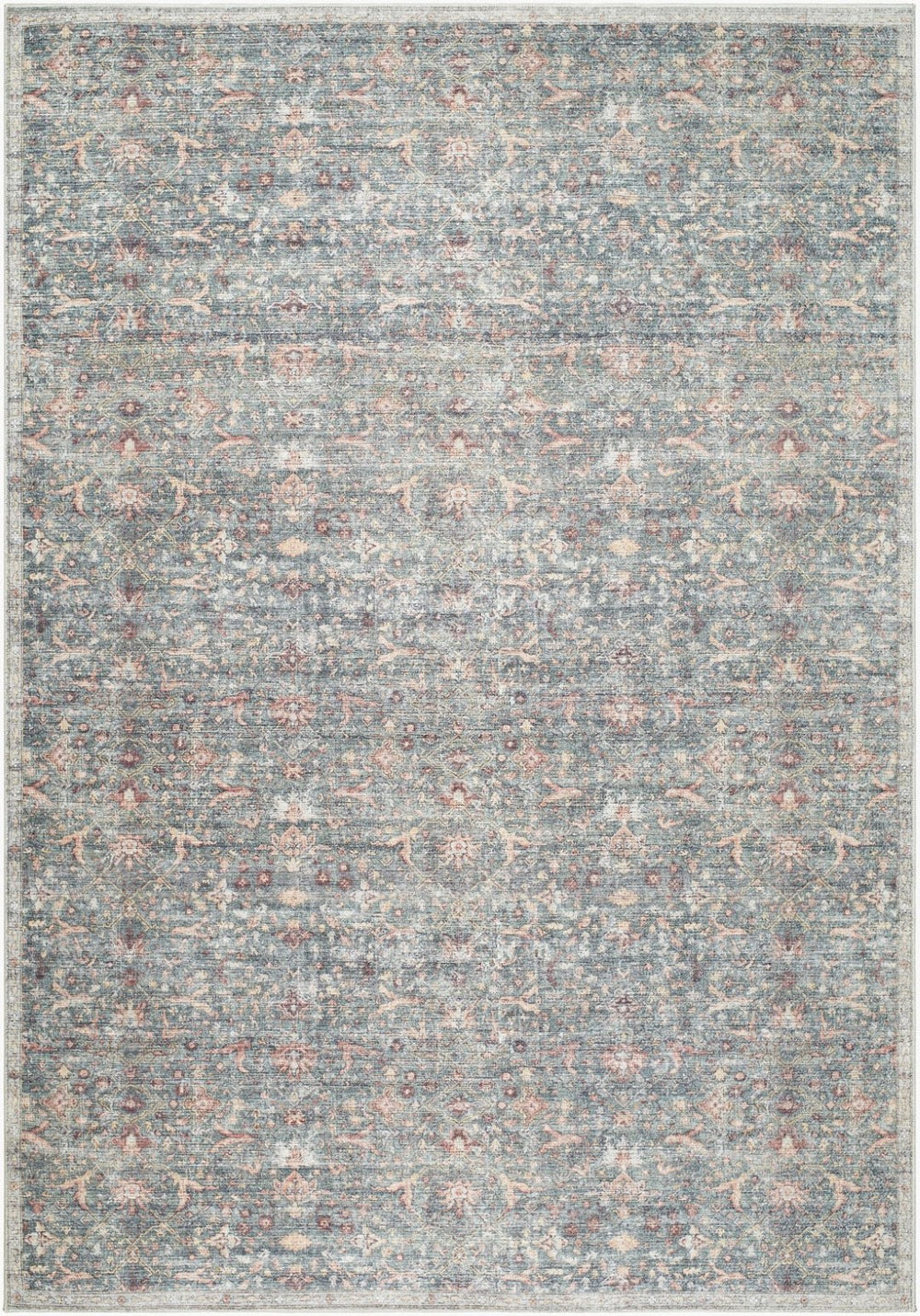 Livabliss Mary Vintage Floral Accent Rug with Tassel Fringe for Entryway or Bedside Decor Sage, Medium Gr 2'1" x 3'9" VVMR2301-2745