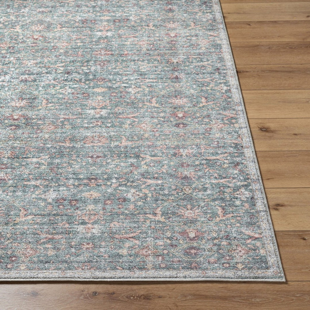 Livabliss Mary Vintage Floral Accent Rug with Tassel Fringe for Entryway or Bedside Decor Sage, Medium Gr 2'1" x 3'9" VVMR2301-2745