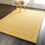 Nourison Perris PERR1 Handmade Woven No Border Indoor Only Contemporary  Rug Gold, Yellow 100% Wool 99446222930