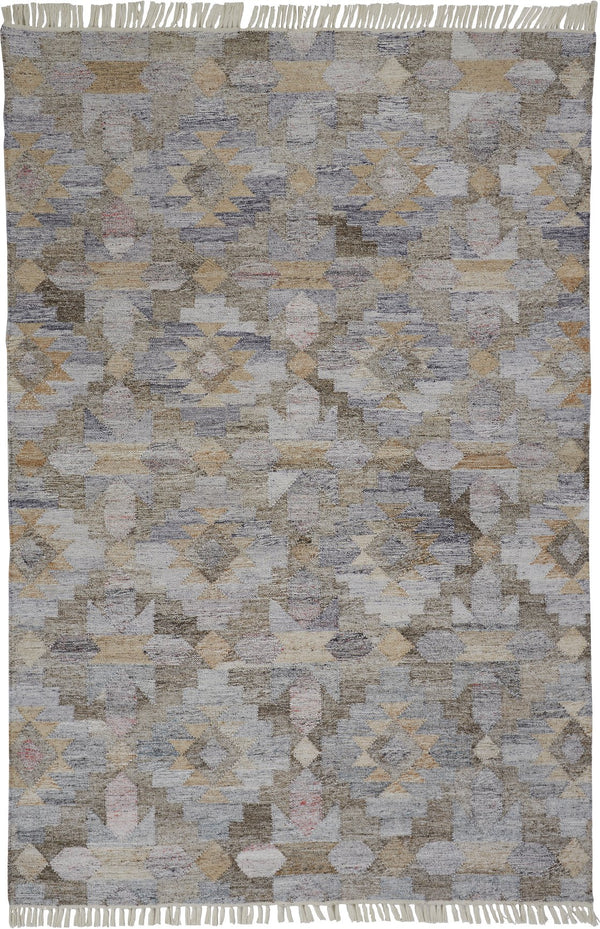 Feizy Rugs Beckett Handwoven Eco-friendly Moroccan Rug - Stylish Geometric Motifs In Gray And Beige Tones Taupe,Gray,Blue Pet 8900818fgrymlte10