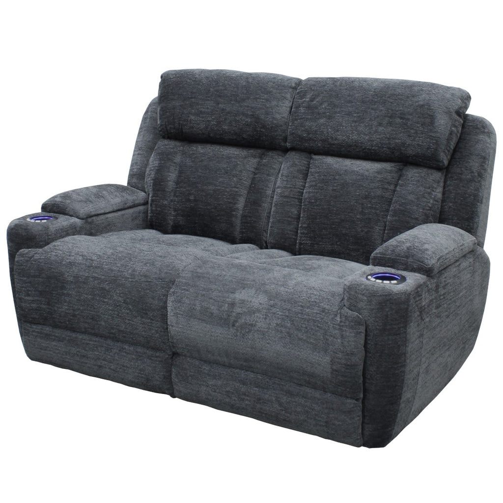 Parker House Parker Living Dalton - Lucky Charcoal Power Reclining Loveseat Lucky Charcoal 100% Polyester (S) MDAL#822PH-LCH