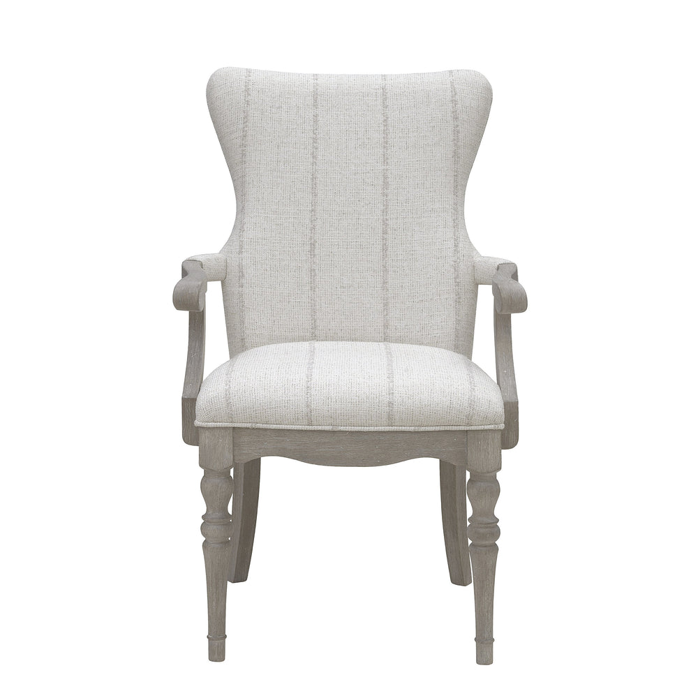 Pulaski Furniture Abbotts Glen Wingback Armchair – Elegant Upholstered Seating With Modern Rustic Charm & Comfort Gray Split Heart Cathedral Oak P385271-pulaski
