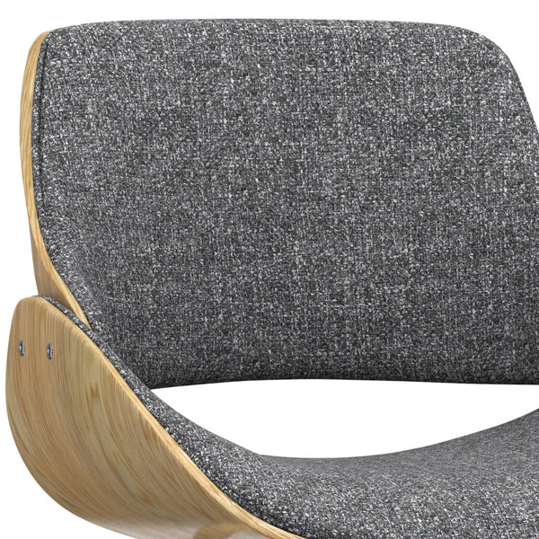 English Elm Malden Bentwood Dining Chair - Stylish Grey Woven Seat & Light Brown Frame For Modern Spaces B136P158908