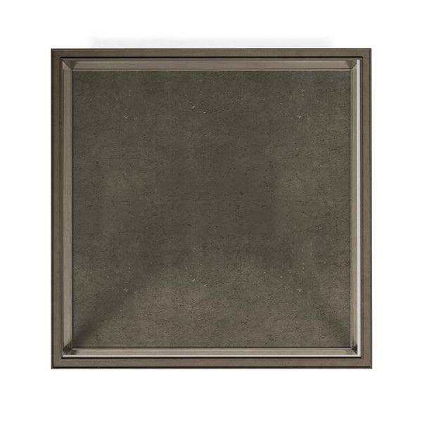 A.R.T. Furniture Cove Square Cocktail Table - Elegant Transitional Glam Design With Tempered Glass & Cork Shelf Grey Rubberwood Solids,Primavera Veneer,Glass,Cork 349301-2743