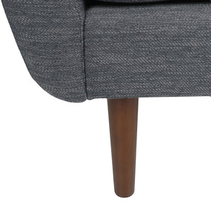 English Elm Christopher Knight Home® - CLUB Club Chair Upholstered Fabric Accent Chair with Walnut Birch Legs, Modern Sophisticated Seating Appeal Charcoal 30.25 L x 25.75 W x 21 H 71573.00CHAR