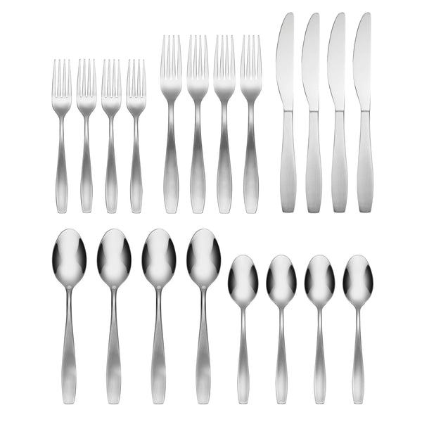 Lenox Cambridge Tyrus Satin Mirror 20-Piece Flatware Set NO COLOR METAL 345320CBW12R