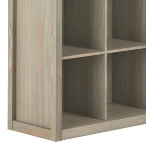 English Elm Artisan 9-Cube Bookcase - Handcrafted Distressed Grey Storage Unit For Stylish Home Organization B136P158414