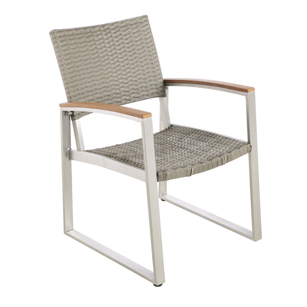 English Elm Christopher Knight Home® - Glasgow Grey Rattan Dining Chair – Stylish, Weather-Ready Comfort For Outdoor Spaces & Gatherings 62759.00PEMGRY