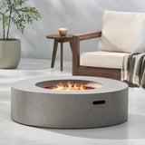 Christopher Knight Home® Noble House 50 000 Btu Round Mgo Fire Table Tank Outside