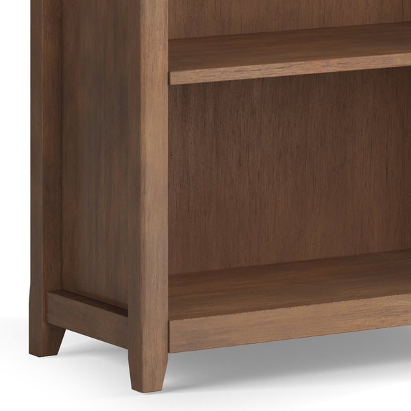 English Elm Amherst 30-Inch Solid Wood 5-Shelf Bookcase In Rustic Natural Brown - Versatile Storage & Style B136P158330