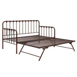 Homelegance By Top-Line Varden Metal Daybed with Lift-up Trundle Bronze Metal