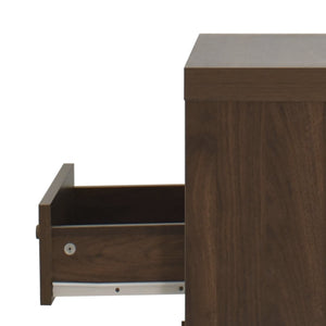 English Elm Christopher Knight Home® - 2-DRAWER Nightstand with Faux Wood Finish and Rubberwood Legs, Compact Storage Nightstand with Knob Handles Walnut 72037.00WALN