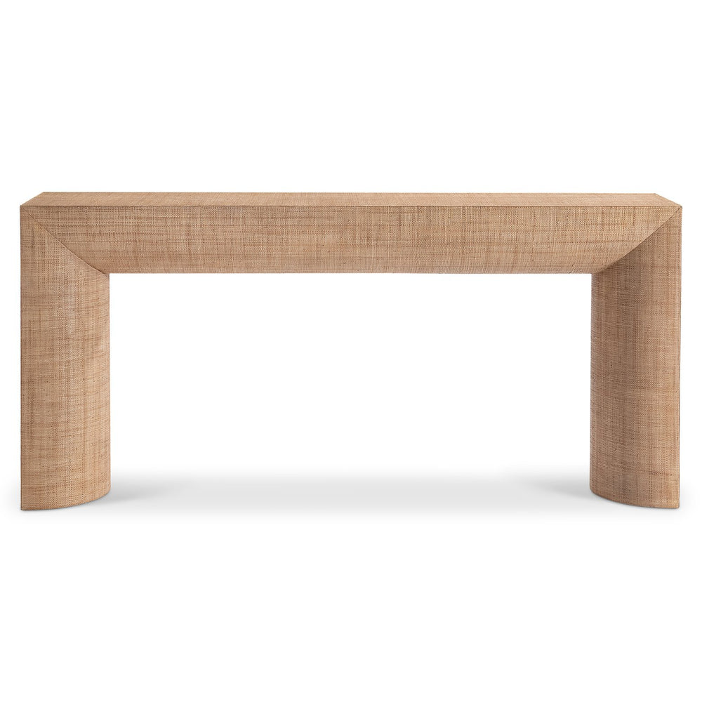 Bernhardt Bernhardt Brasea Hand Woven Raffia Console Table for Entryway or Living Room 394912