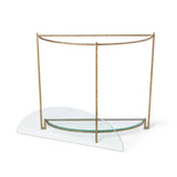 Park Hill Naomi Iron and Glass Demi Lune Table EFT26034