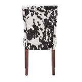 Homelegance By Top-Line Chayce Cowhide Parsons Dining Chairs (Set of 2) Espresso Fabric