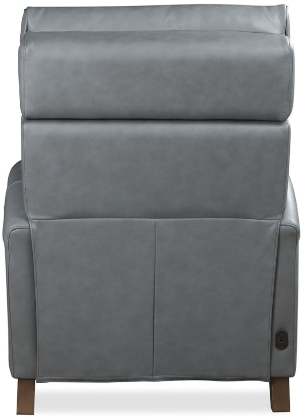 Hooker Furniture Okana Majestic Storm Cloud Power Recliner With Pop-Up Headrest, Semi-Aniline Leather, Bustle Back RC821-PH-031