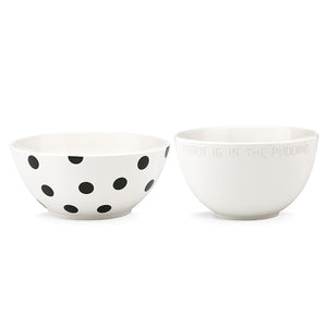 Lenox Kate Spade Deco Dot 2-Piece Mixing Bowl Set Multi, WHITE STONEWARE 856733