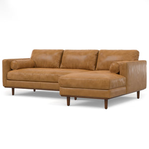 English Elm Morrison Right Sectional Sofa In Sienna Leather - Mid-Century Modern Comfort For Stylish Living B136P159599