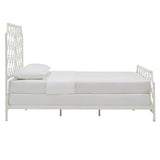 Homelegance By Top-Line Branwen Geometric Mosaic White Metal Queen Bed White Metal