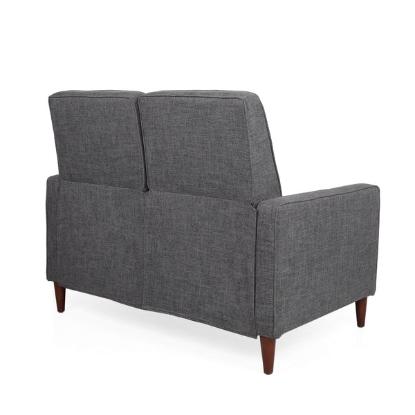English Elm Christopher Knight Home® - DOUBLE Recliner Fabric Sofa with Plush Cushions and Space-Saving Design for Living Rooms, 49"L Gray 72478.00FGRY