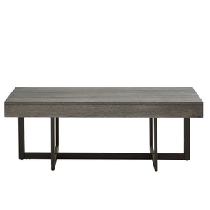 Homelegance By Top-Line Saskai Wood Finish Tables with Drawers Grey MDF