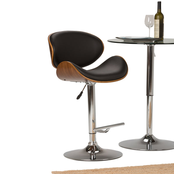 English Elm Marana Adjustable Swivel Bar Stool – Stylish Mid-Century Modern Design With Comfortable Padded Seat B136P158923