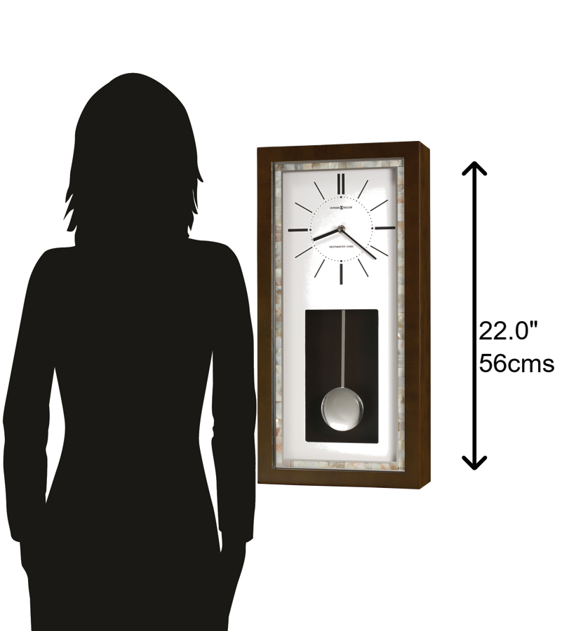 Hekman Furniture 625594 Holden Wall Clock - Elegant Espresso Finish, Westminster Chime, Perfect For Any Room Decor Espresso Holden Wall Clock 625594