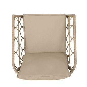English Elm Christopher Knight Home® - BRUCE Club Chair Set - Brown PE Rattan & Iron Frame, Boho Outdoor Seating with Water-Resistant Cushions 70415.00LBRN