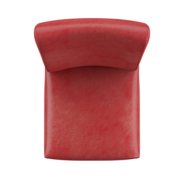 Homelegance By Top-Line Harmonn Faux Leather Parsons Dining Chairs (Set of 2) Brown Rubberwood